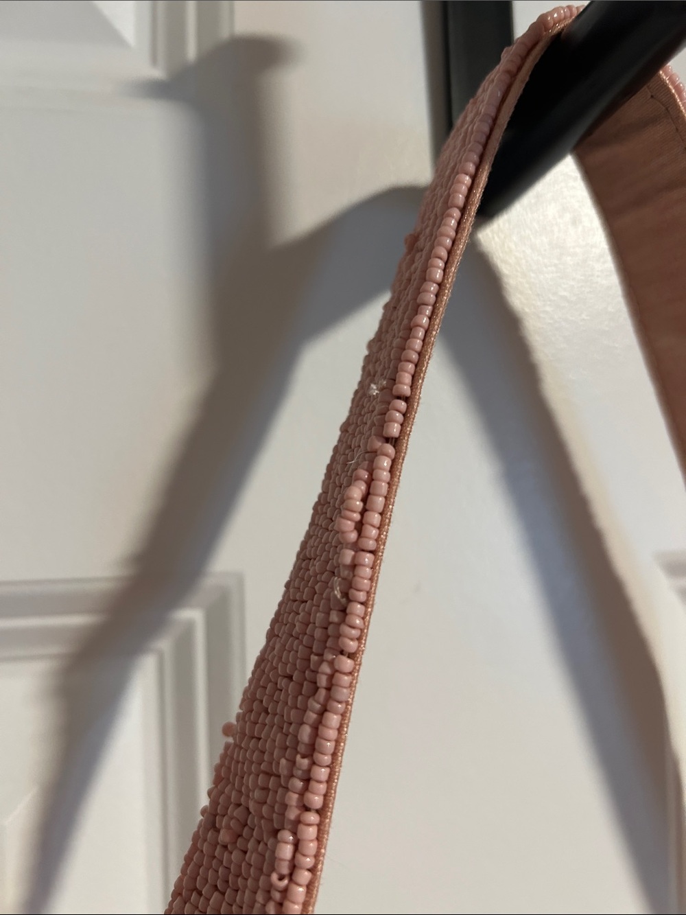 LC Lauren Conrad Pink Beaded Shoulder Bag with White Pearl Bows - Picture 7 of 8